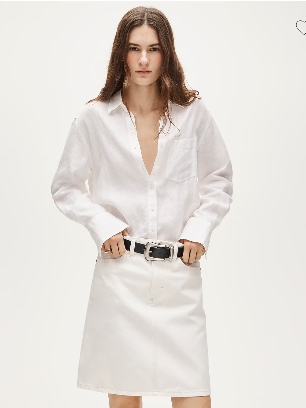 NWT J.Crew Garçon classic button-up shirt in Baird McNutt Irish linen - White